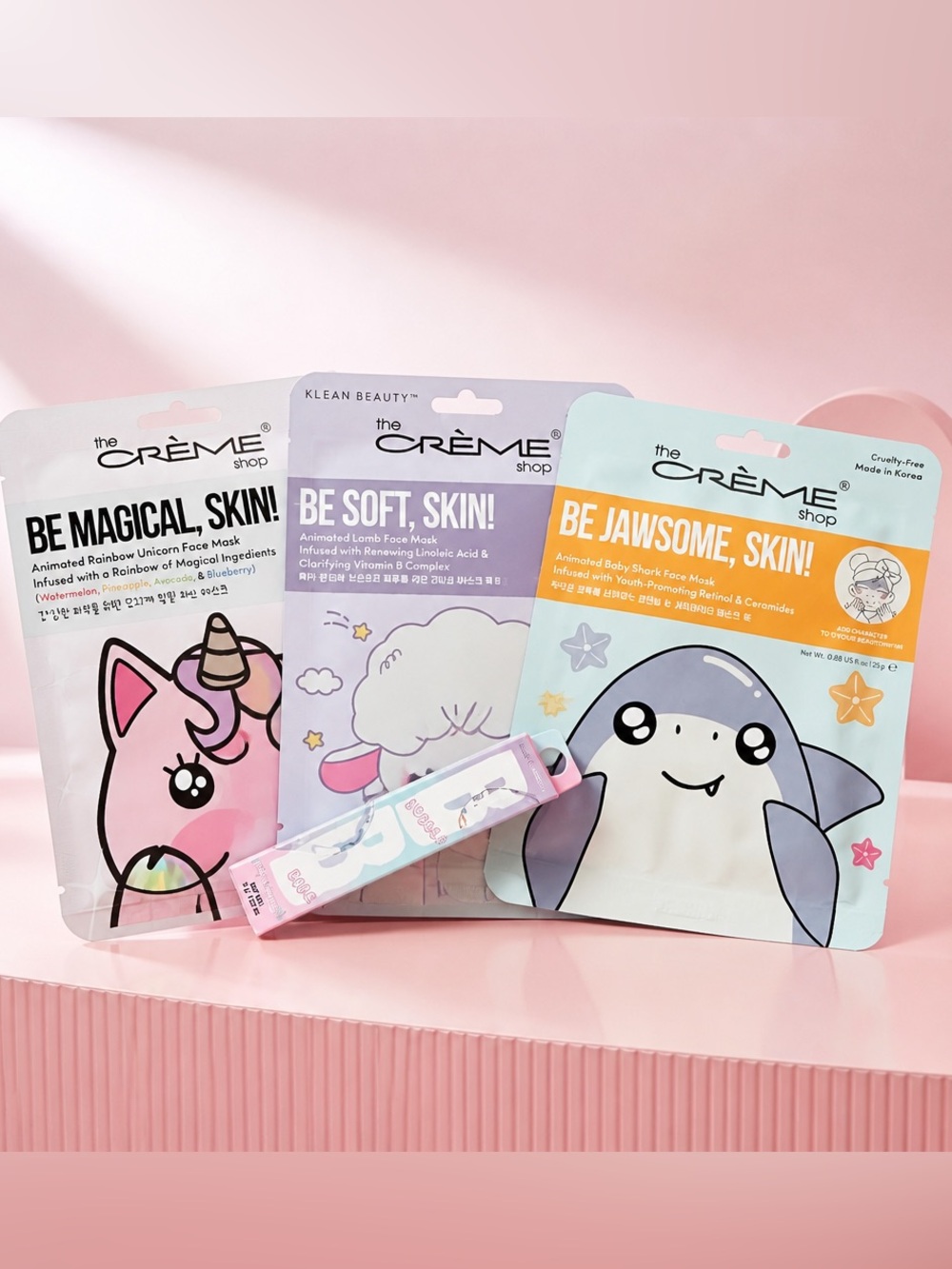 NWT Kara Beauty Bubble Babe Juicy Gloss 3 Face Masks Be Awesome, Magical, Soft